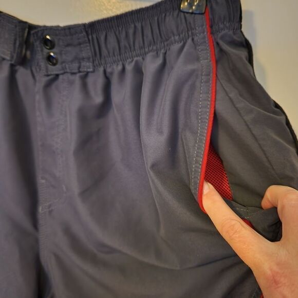 Speedo Mens Swim Trunks Elastric Waisy Pockets Mesh Lined Size Large - Picture 4 of 8